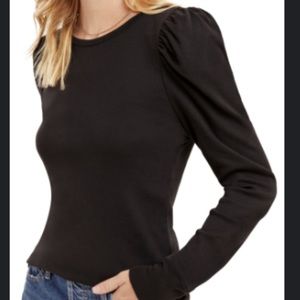 STILL IN STORES! NWOT Splendid Ingrid Black Long Sleeve T-Shirt